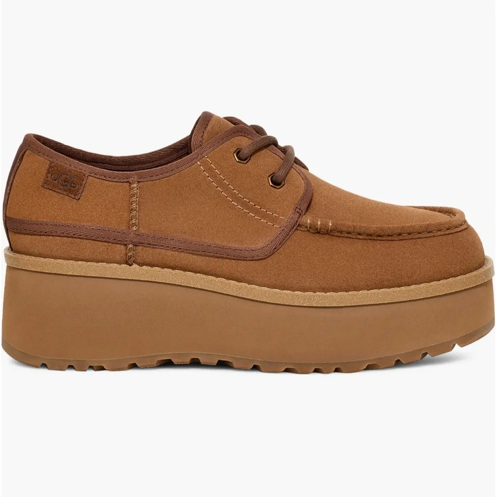 UGG Brown Platform Shoes Cityfunc Water Resistant Platform Derby Che Size 11
